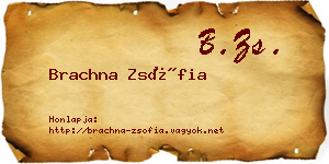 Brachna Zsófia névjegykártya