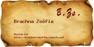 Brachna Zsófia névjegykártya