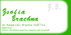 zsofia brachna business card